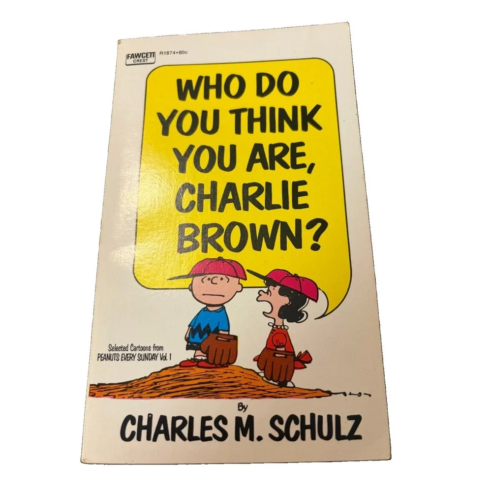 Vintage Peanuts Who Do You Think You Are Charlie Brown Schulz Fawcett 60¢